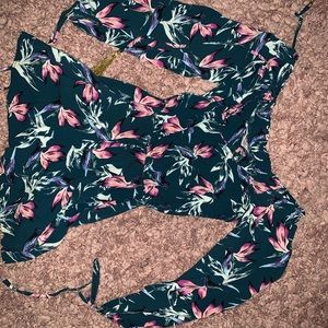 floral shorts romper